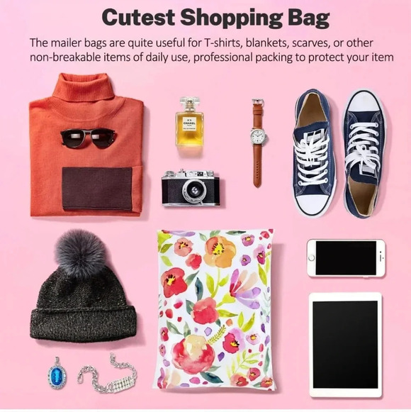 100 Pack Poly Mailers 10x13, Cute Packaging Envelope Mailers Polymailers Pack - Picture 5 of 6